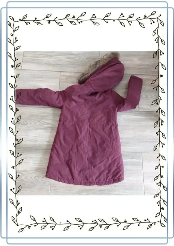 Manteau long chaud bordeaux Mayoral, taille 12 ans 152cm, très bon état - photo numéro 4