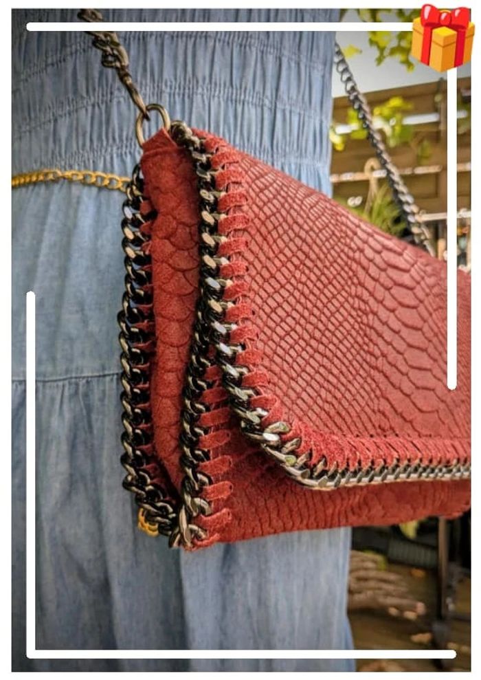 👜 Sac bordeaux en cuir véritable – Made in Italy 🇮🇹 - photo numéro 4