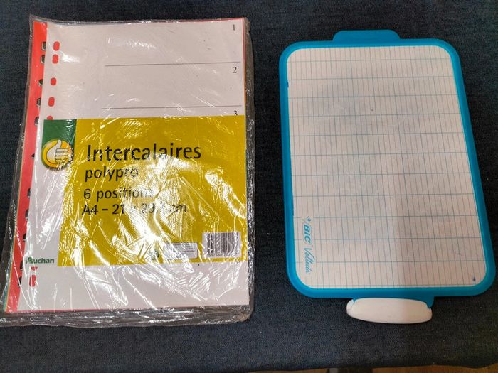 1 paquet de 6 intercalaires polypro