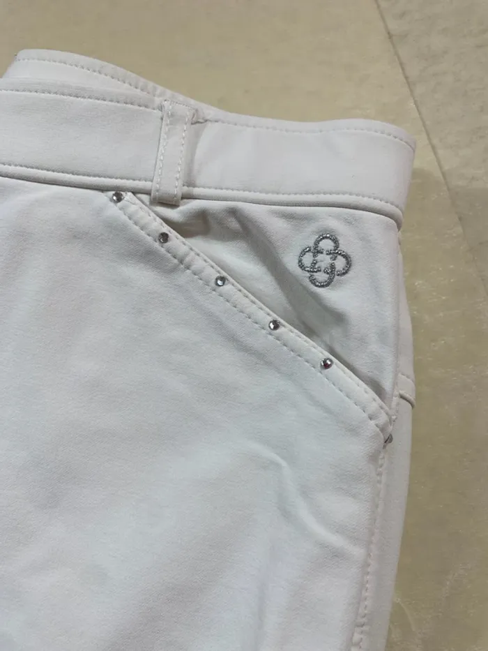 Pantalon 4Riders blanc strass – Full grip – Taille 42 (XL) - photo numéro 4