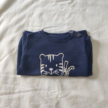 Pull bébé bleu 6 mois Pat & Ripaton