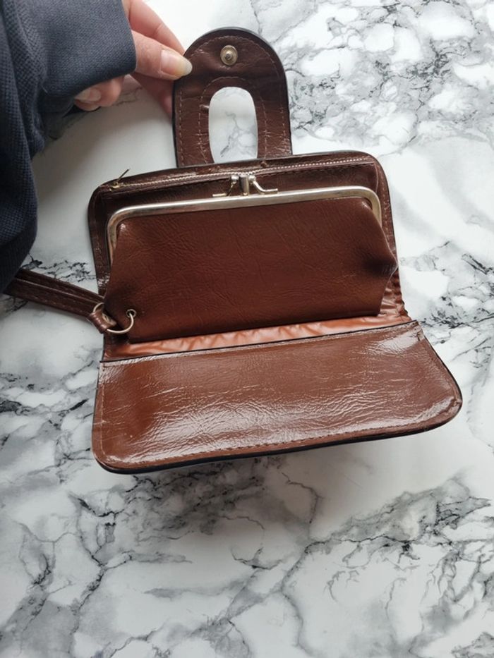 Porte monnaie en cuir marron vintage - photo numéro 20