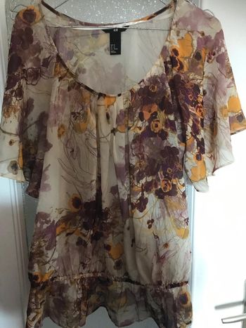 blouse h et m taille 44 ocre violet