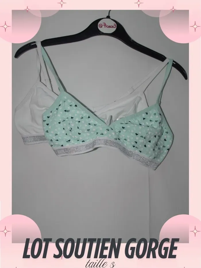 Lot 2 soutiens-gorge pour jeune fille - Taille S