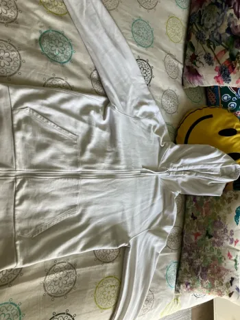 Pull à zip blanc