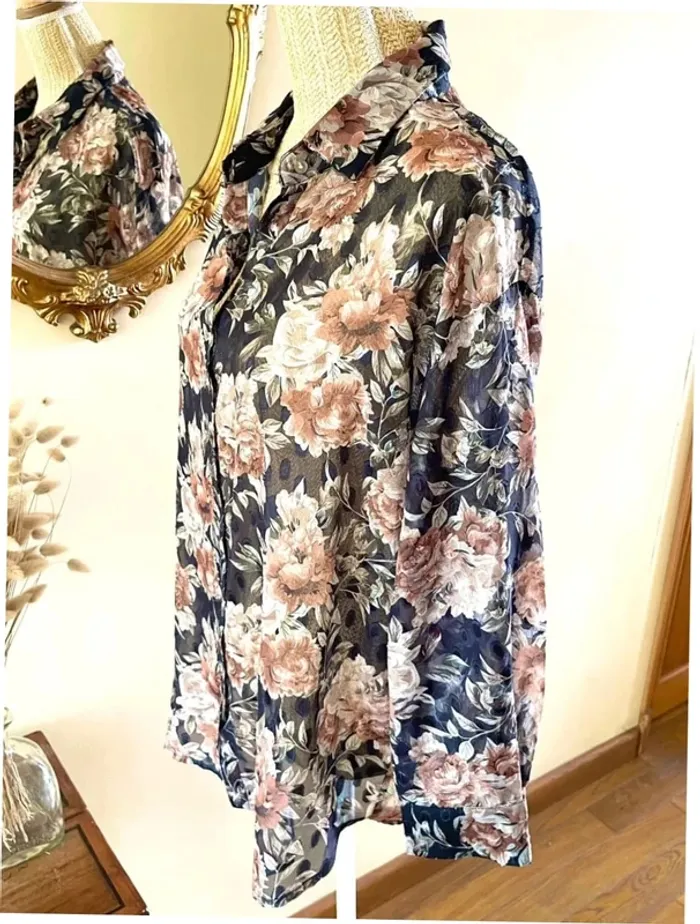 Sublime Haut manche longue Transparent Floral Sophyline taille M/L - photo numéro 18