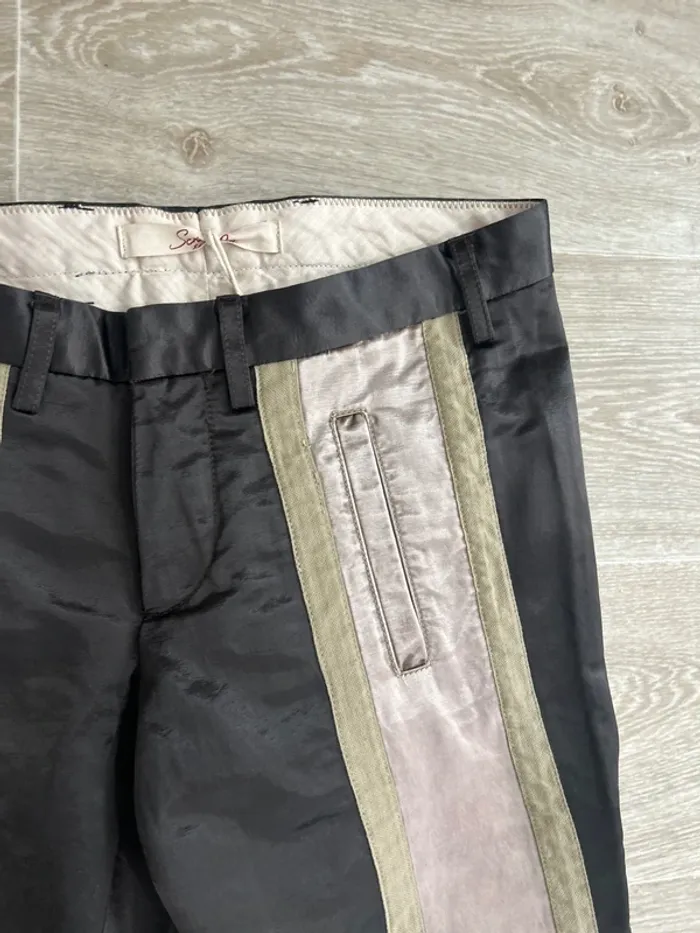 Pantalon School rag satin collection sample rétro pattes d’éléphant 28 S - photo numéro 2