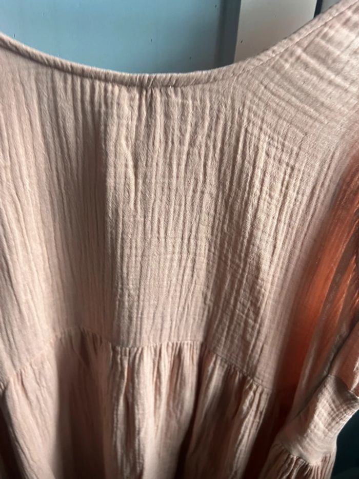 🌿 Robe grossesse / allaitement corail - gaze de coton - T42 - Neuve avec étiquette 🌿 - photo numéro 7