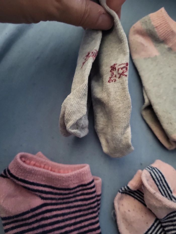 Lot de 4 socquettes fille 31/34 ,tex - photo numéro 3