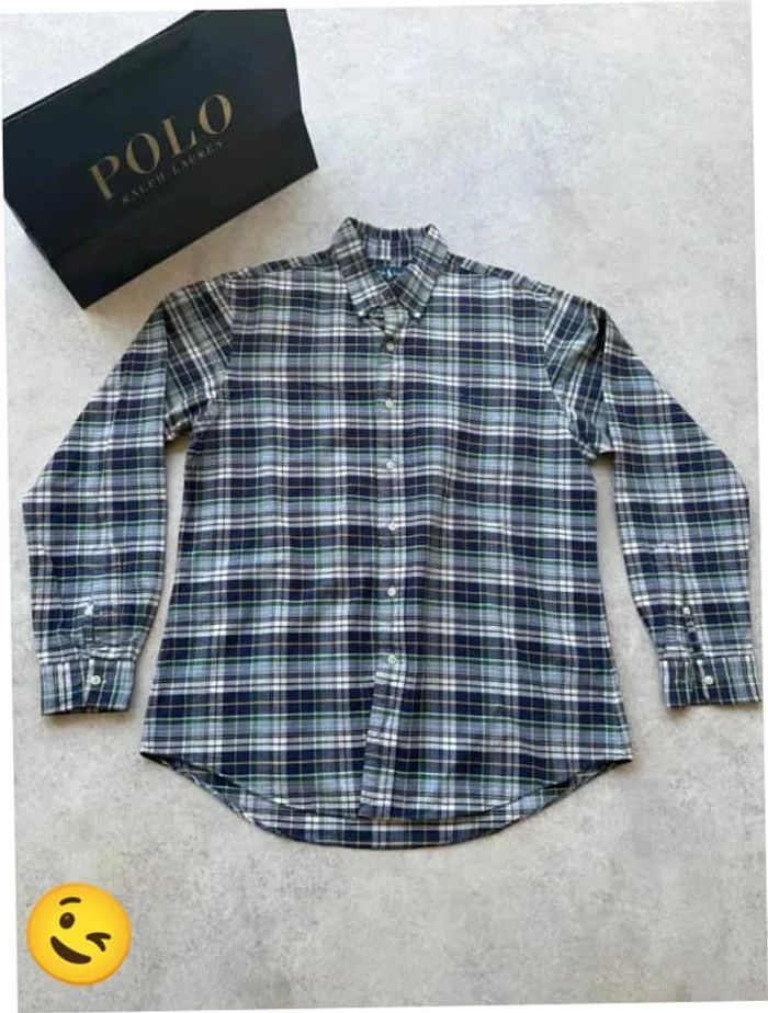 Chemise Ralph Lauren manche longue Taille L bleu Homme Men CHE53 - photo numéro 4