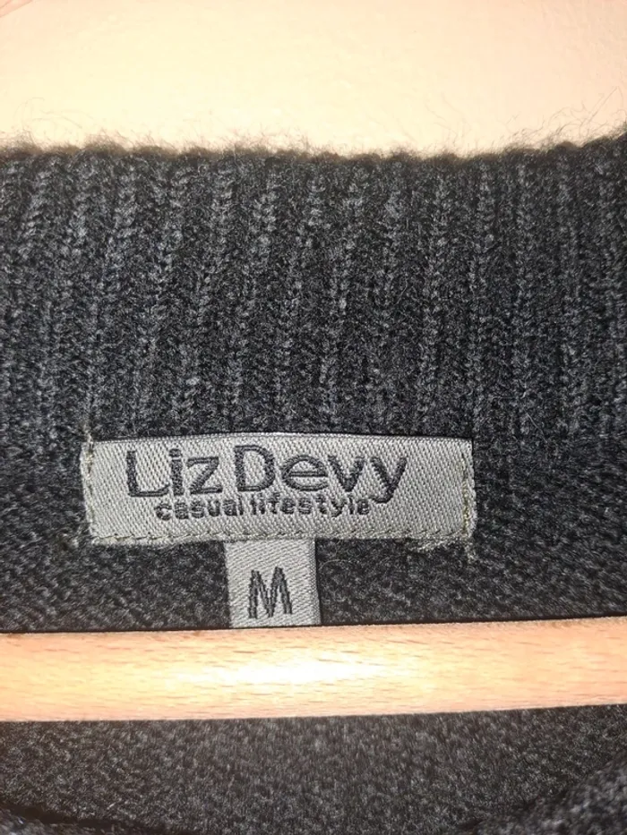 Robe pull noire jamais portée chaude douce Liz Devy M sans ceinture - photo numéro 3