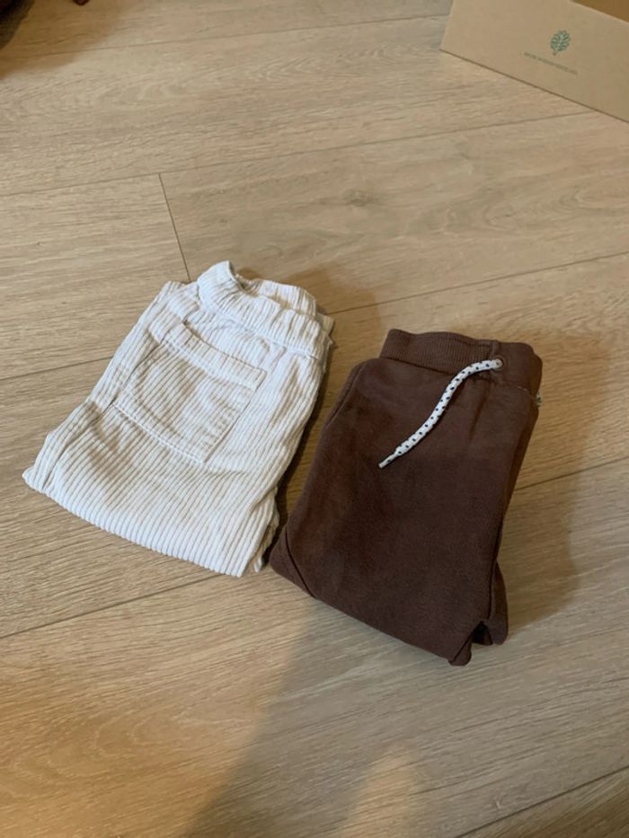 Lot 2 pantalons Mango/Vertbaude en 24mois - photo numéro 6