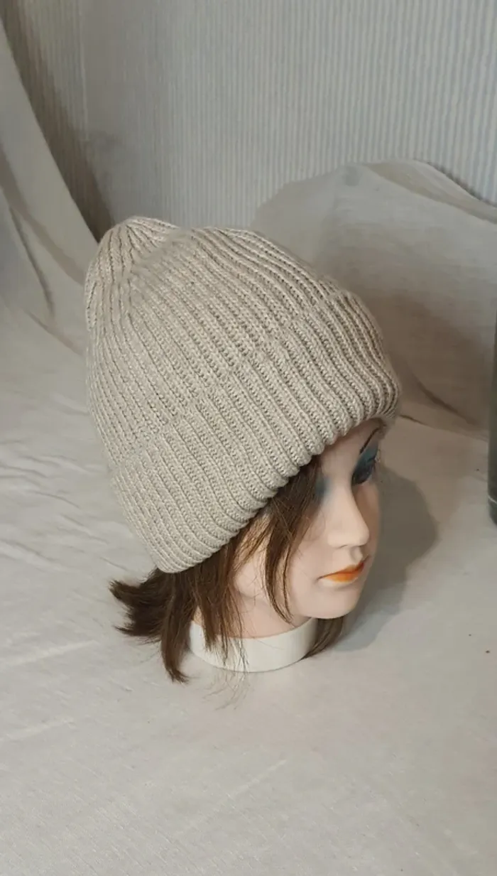 Bonnet mixte adulte beige - photo numéro 3