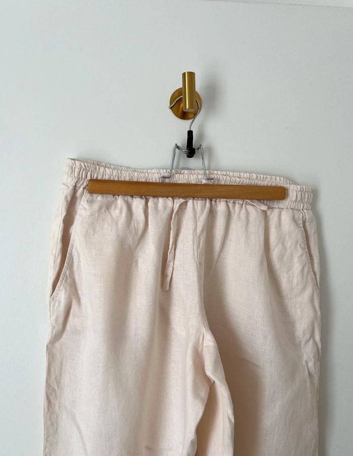 Pantalon beige femme en lin fait sur mesure au Vietnam taille 38 - photo numéro 8