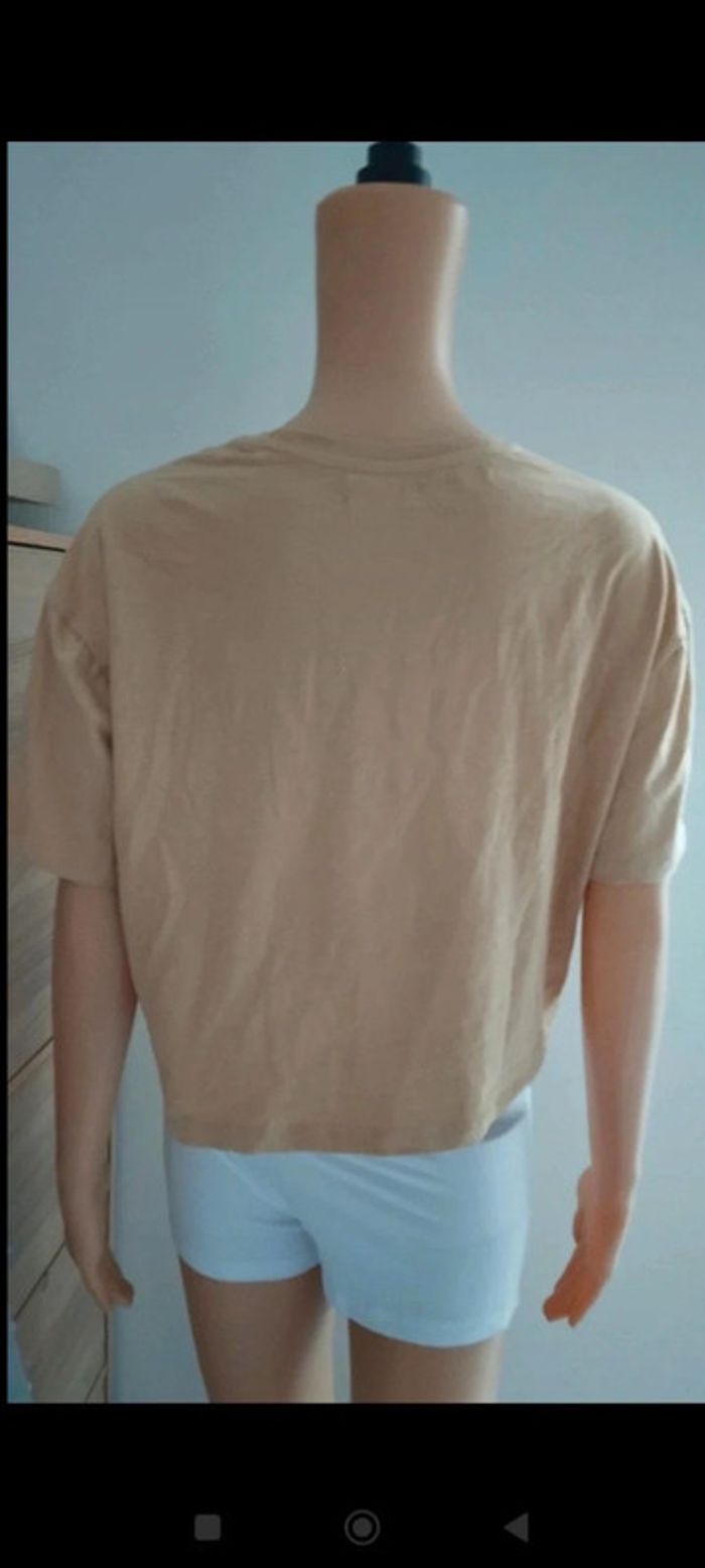 Tee shirt beige court Ardene taille xl femme - photo numéro 4