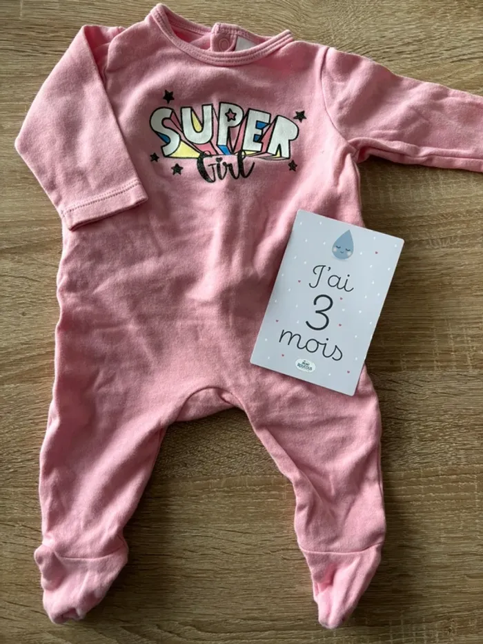 Pyjama fin super girl rose TEX t.3m
