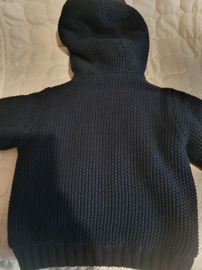 Manteau a capuche laine fourré 9 mois - photo numéro 4