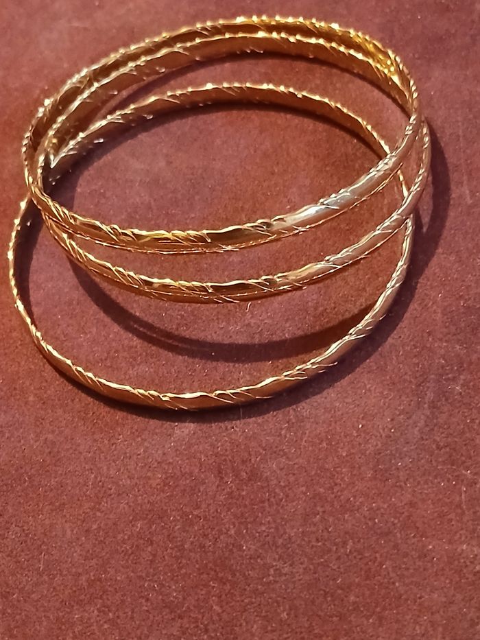 Trois Bracelet plaquer or - photo numéro 4