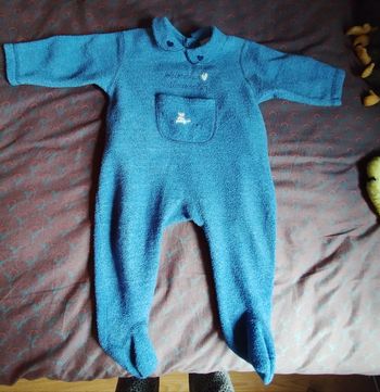 Pyjama hiver confortable bleu jean lullaby