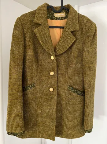 Veste blazer vert kaki orangé