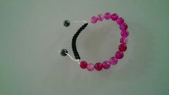 Bracelet en agates roses