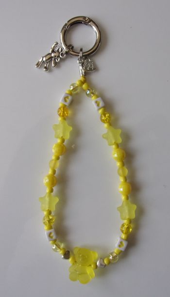 Déco de sac à main ourson givré jaune