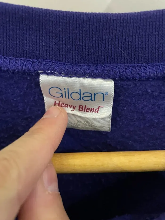 Crewneck Gildan plain full purple L womens - photo numéro 5