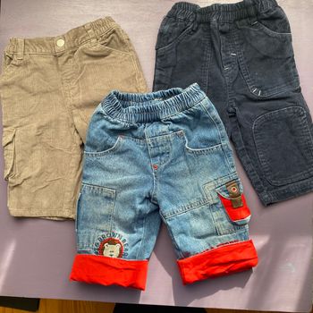 Lot 3 pantalons jeans 6 mois doublé ou velours pour hiver et être au chaud