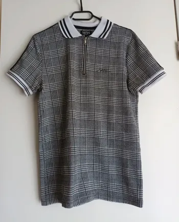 Polo blanc et noir boohoo man taille S