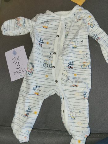 Pyjama panda/renard velo/skate