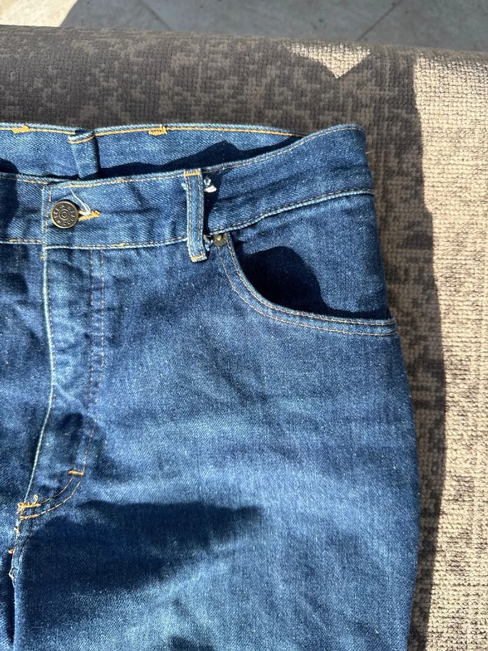 Jean droit bleu brut taille haute Lee Cooper - Taille 36 - photo numéro 6