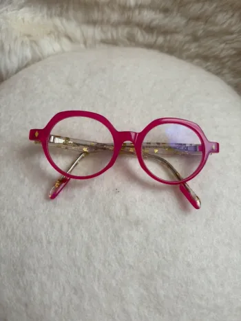 Lunettes paname tronche de cake rose et dorées