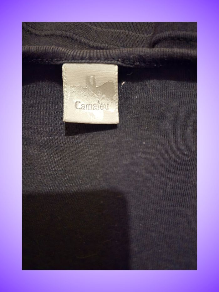Débardeur Noir 100% Coton Camaïeu – Bretelles Fines – Taille 42 XL – Très Bon État - photo numéro 3