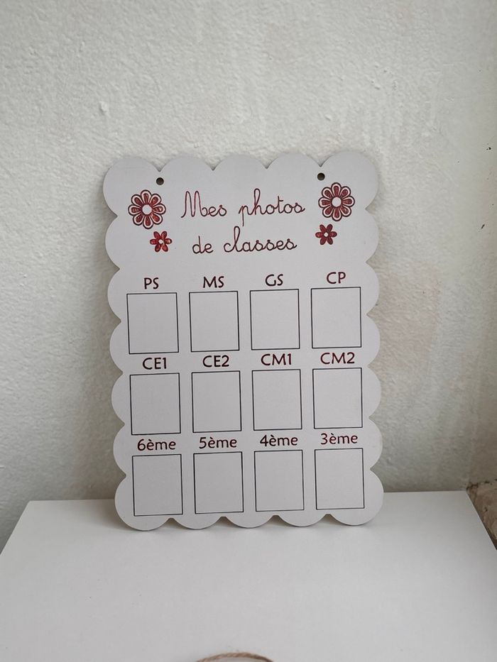 Cadre bois pour photos de classe enfant - photos école - photo numéro 3