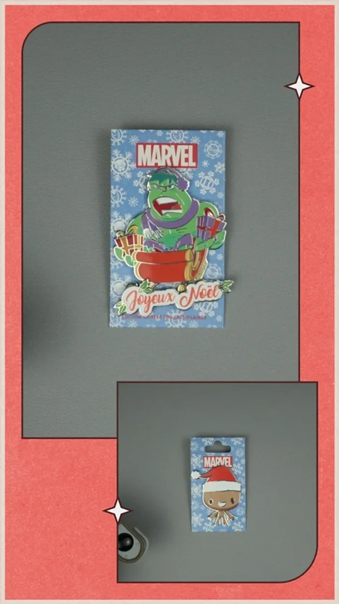 Lot de 2 Pin's Marvel Christmas