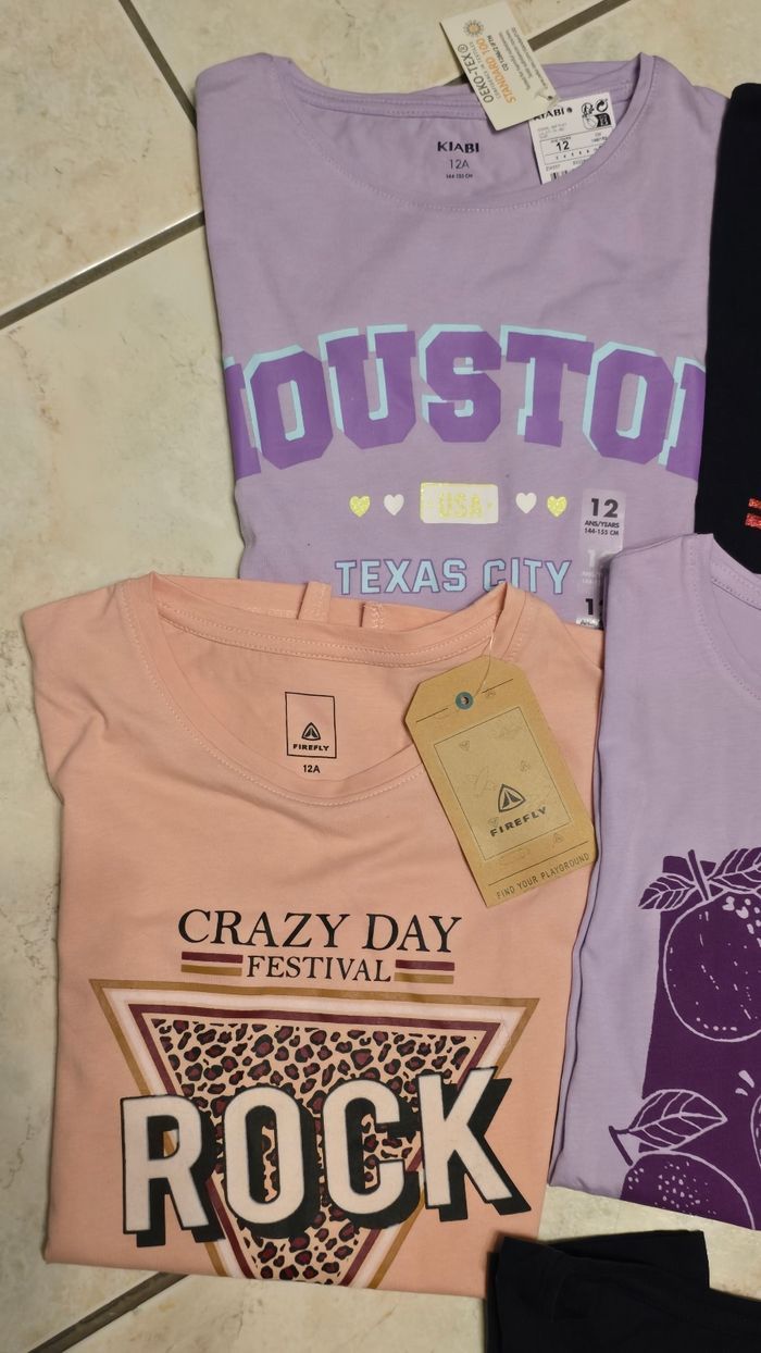 (Tous Neufs non portés) 🏷🥰🤩🩷 superbe lot Tee-shirts MC 12 ans fille 🥰🤩🩷 - photo numéro 7