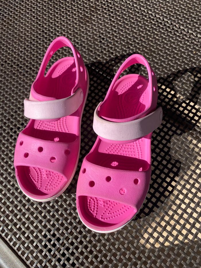 Sandales crocs rose j3 34 35 - photo numéro 2