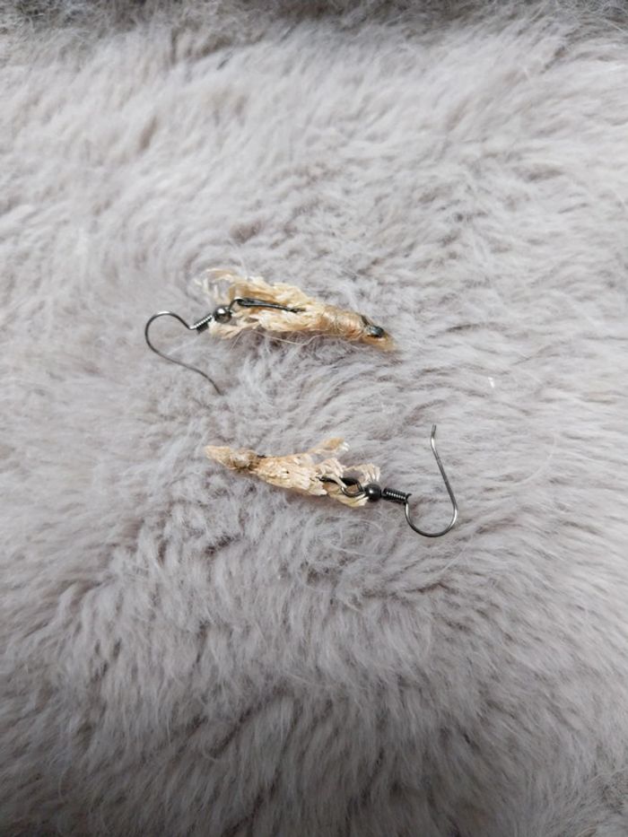 Boucles d'oreilles fleurs séchées - photo numéro 3