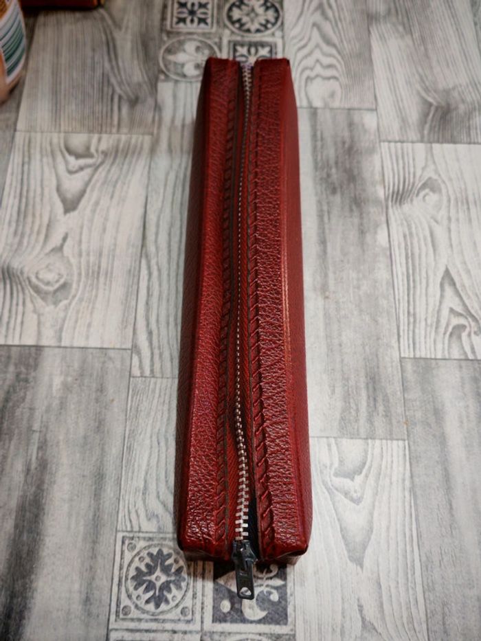 Vintage trousse 21 cm avec fermeture marque eclair