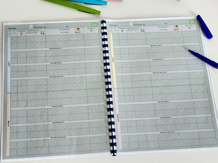 Cahier Journal Enseignant 2 jours par page - photo numéro 3