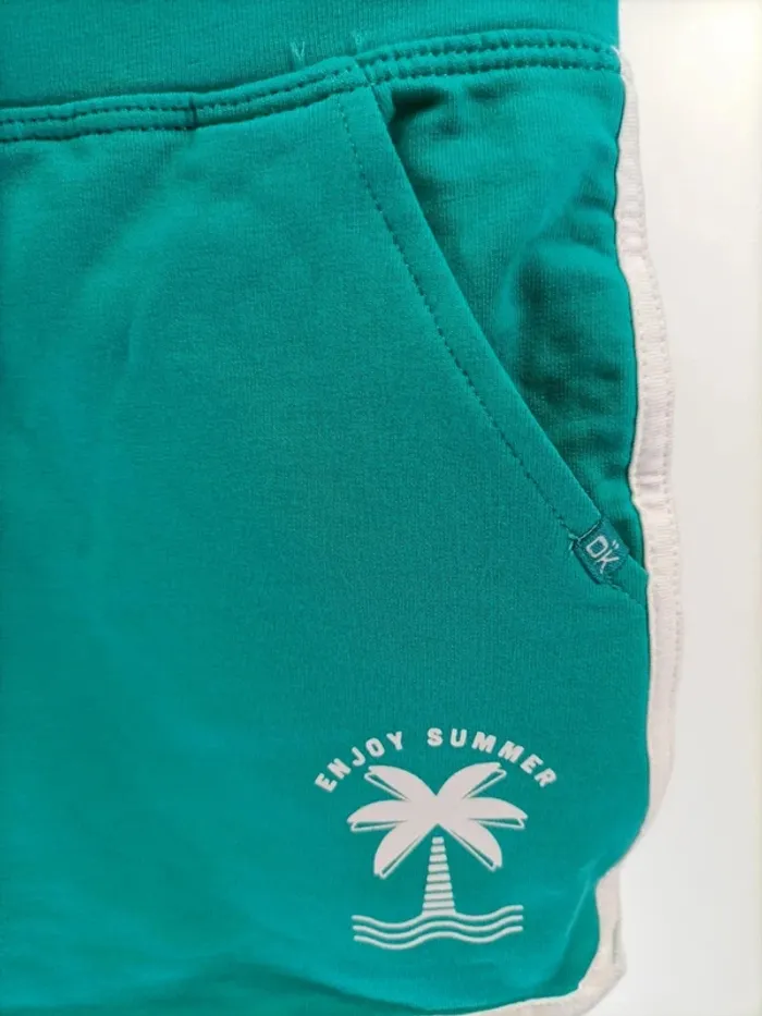 Lot de shorts pour enfants 9 ans jaune et vert - Okaidi A014 - photo numéro 3