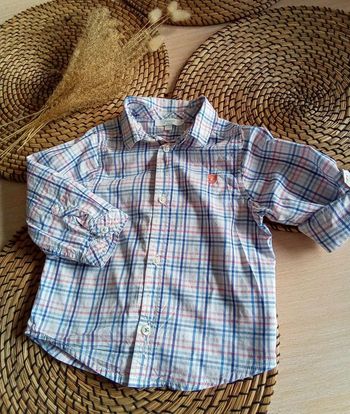 Chemise à carreaux manches longues ou courtes Jacadi taille 18 mois