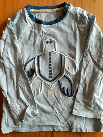 T shirt a manches longues tortue