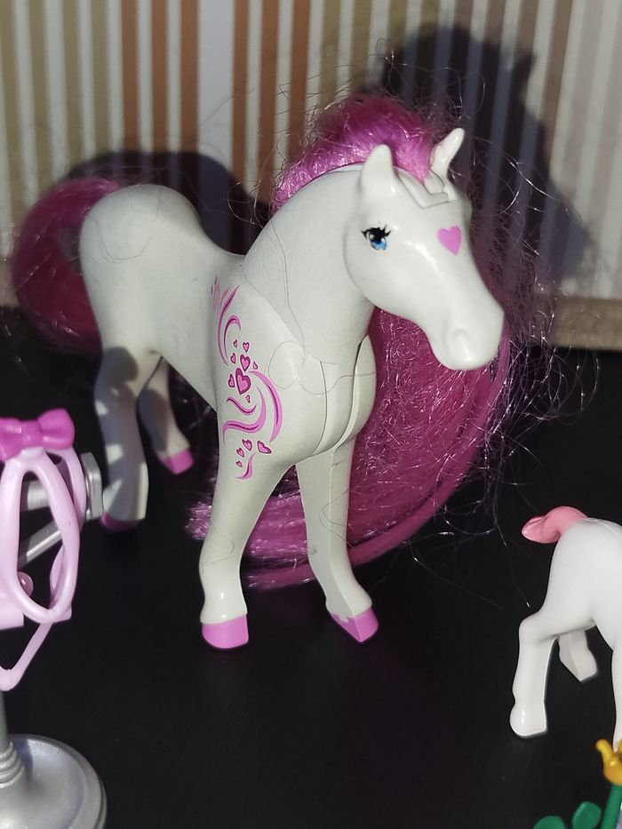 🟢 Playmobil lot Cheval Princesse et chevaux Licorne 🦄 - photo numéro 3