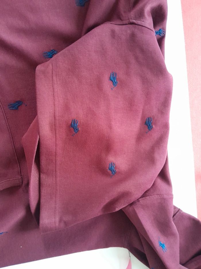 Sweat capuche polo ralph lauren brodé Pink pony xl - photo numéro 12
