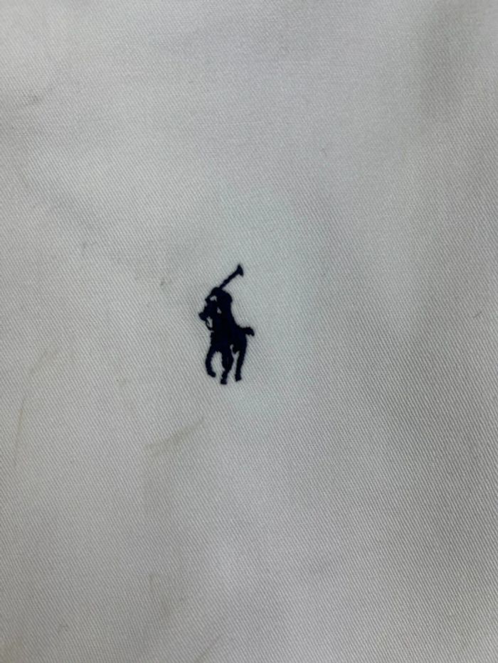 Chemise Ralph Lauren blanc taille XL made in usa logo brodé noir style old money - photo numéro 2