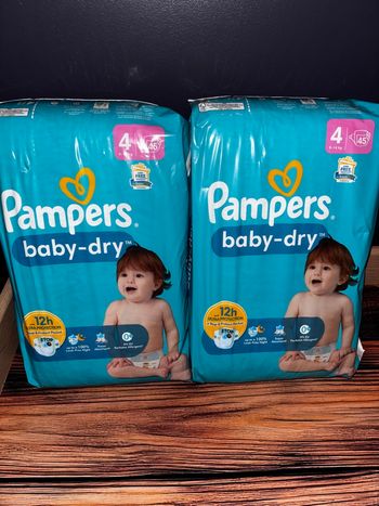 Mega-Pack De 90 Couches Pampers  Baby-Dry Neuf Dans L’emballage.
