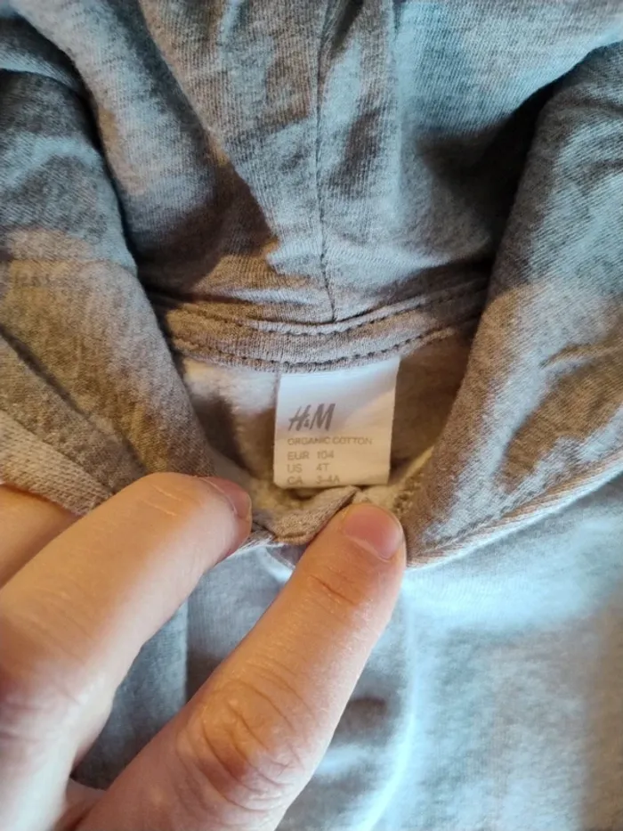 Sweat fille à capuche en 100% coton - photo numéro 2