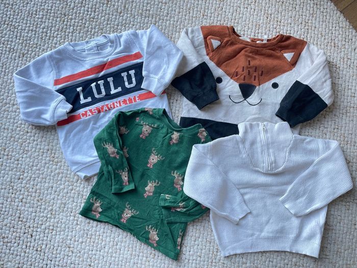 Ensemble Gros lot pull col rouler doux 1 t-shirt manches longues