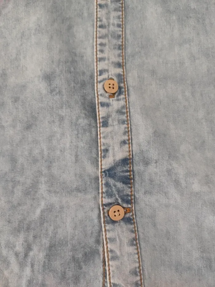 Chemise manches courte homme coton jean - photo numéro 5